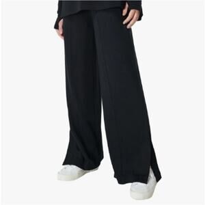 Sweaty Betty Black After Class Wide Leg Trousers (8-10)
